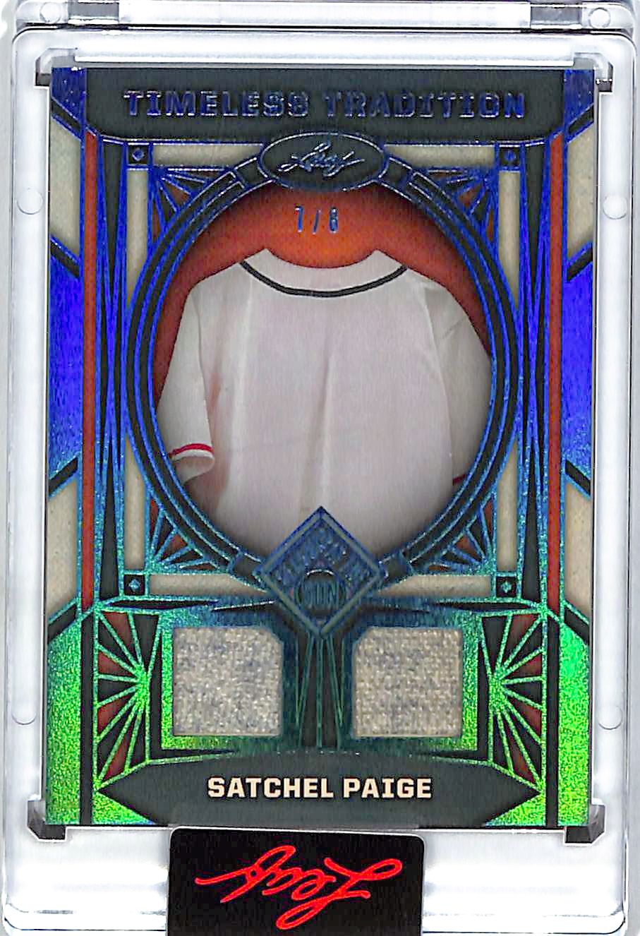 2026 Leaf Seasons in the Sun Satchel Paige Jersey Patch Timeless Traditions /8