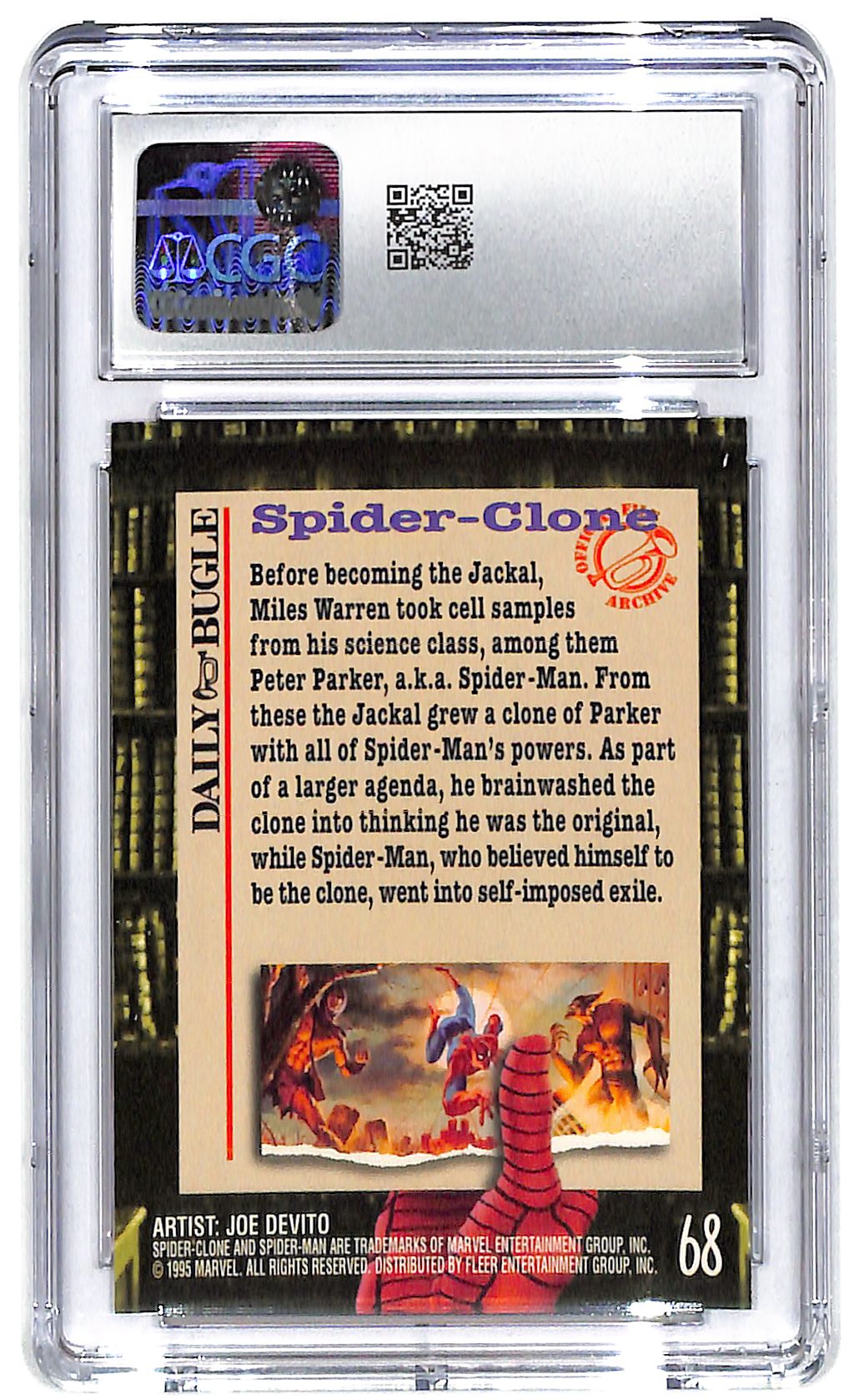 1995 Spider-Clone Fleer Ultra Spider-Man #68 CGC Mint Plus 9.5