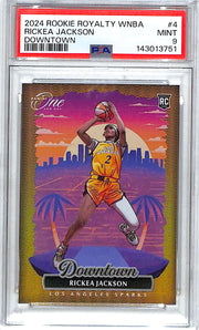 2024-25 Panini WNBA Rookie Royalty Rickea Jackson Downtown RC #4 PSA 9 Sparks