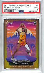 2024-25 Panini WNBA Rookie Royalty Rickea Jackson Downtown RC #4 PSA 9 Sparks