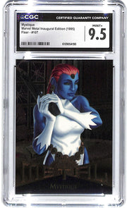1995 Mystique Fleer Marvel Metal Inaugural Edition #107 CGC Mint Plus 9.5