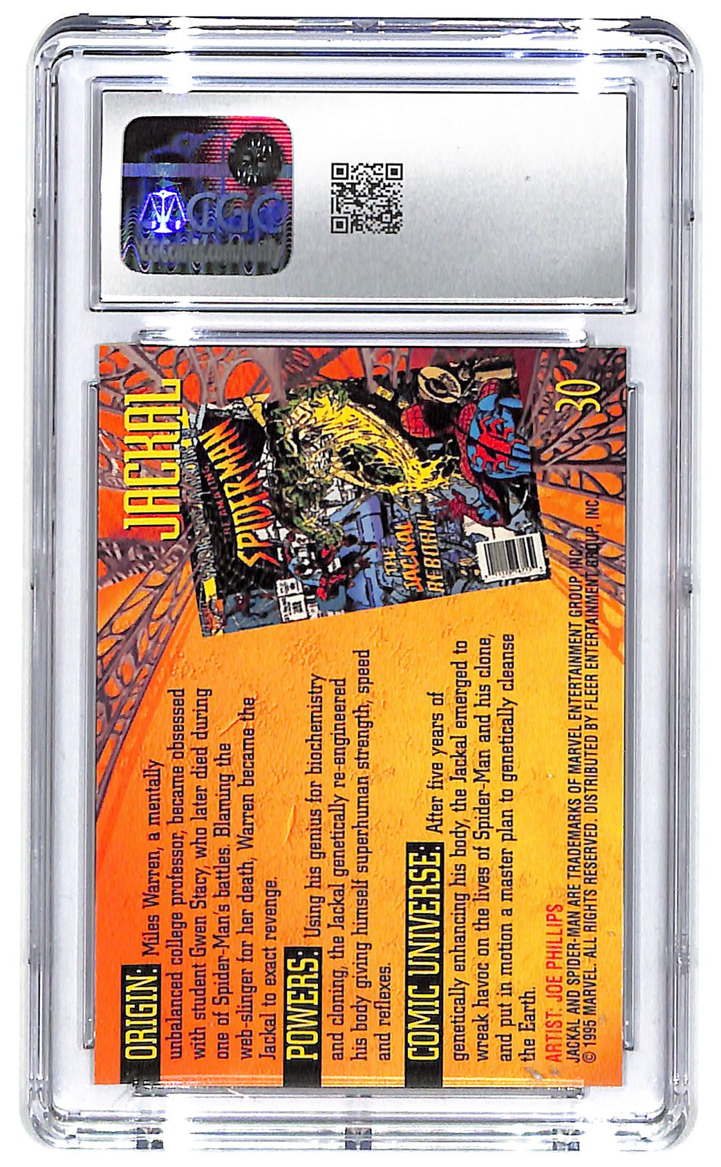 1995 Jackal Fleer Ultra Spider-Man #30 CGC Mint Plus 9.5