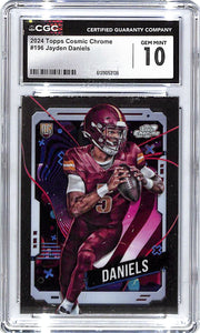 2024 Topps Chrome Cosmic Jayden Daniels Rookie RC #196 CGC 10 Commanders