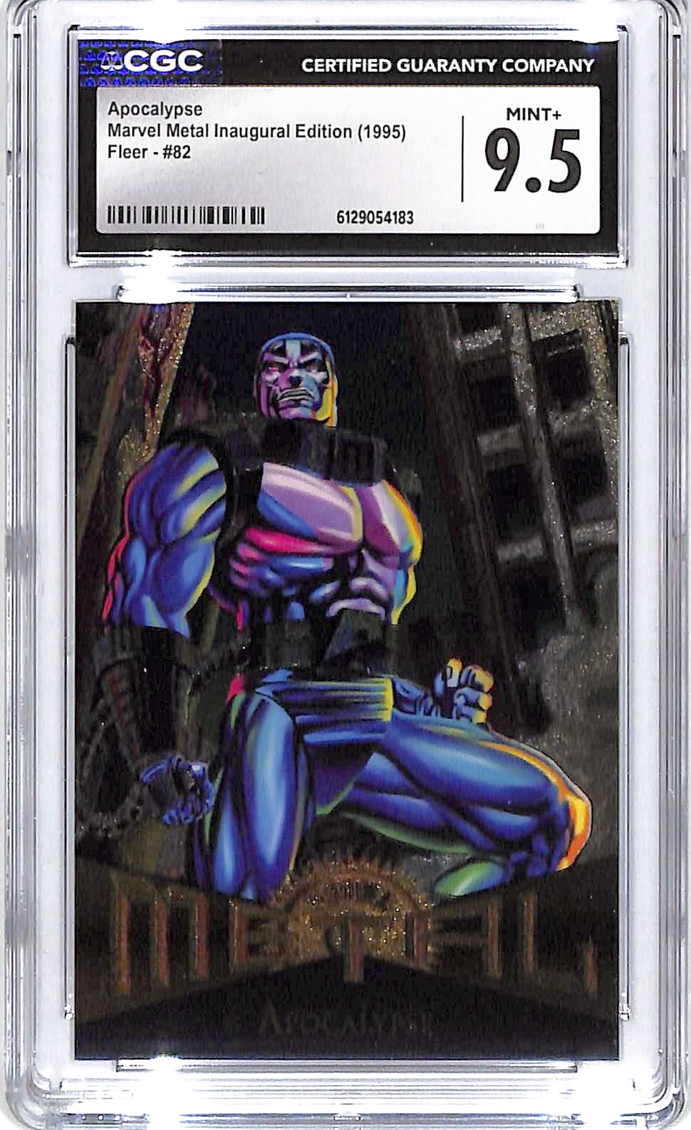 1995 Apocalypse Fleer Marvel Metal Inaugural Edition #82 CGC Mint Plus 9.5