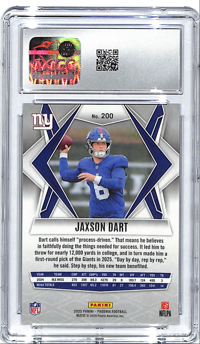 2024 Phoenix Jaxson Dart Rookie RC Silver Pandora #200 CGC 10 Giants