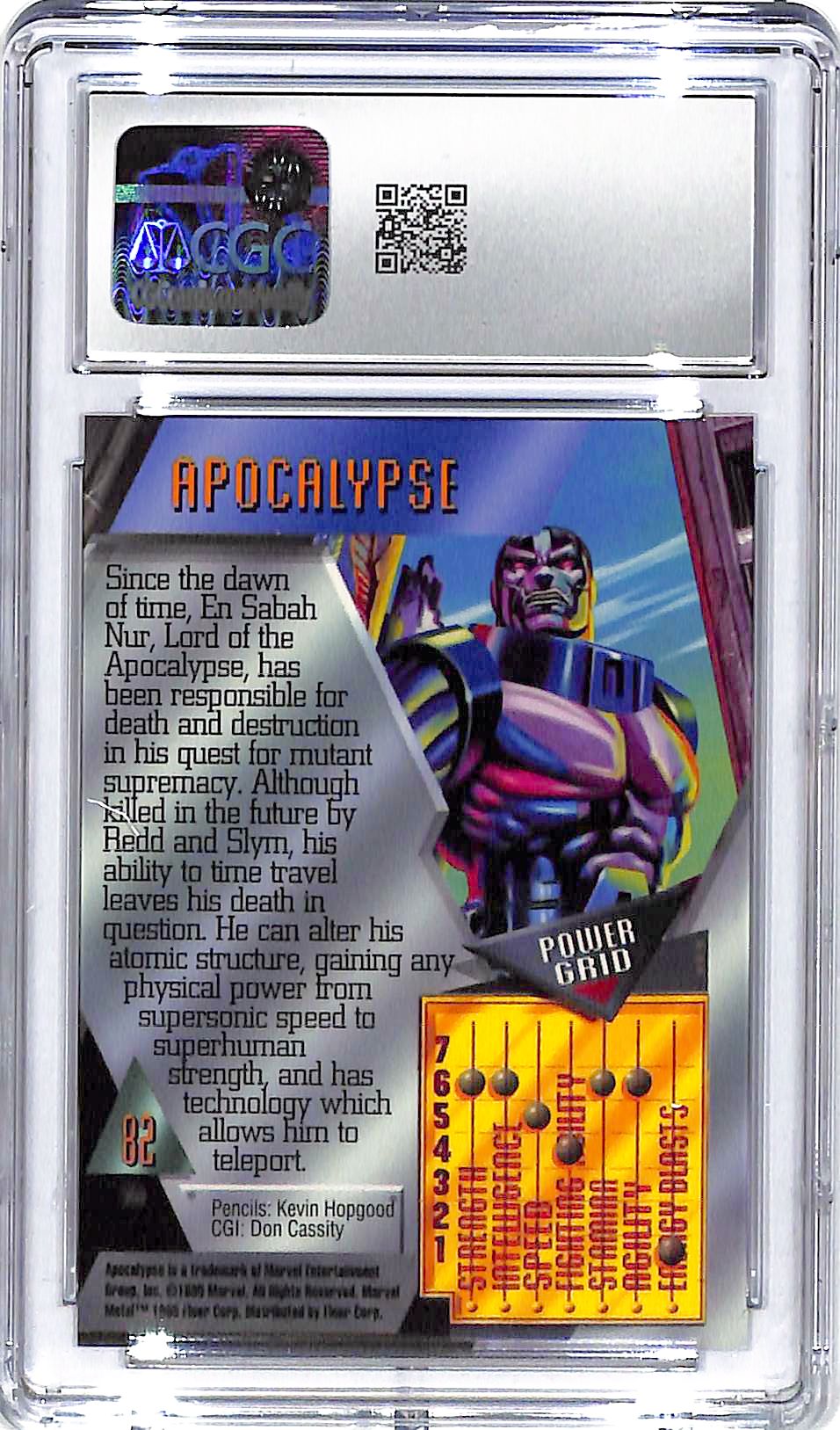 1995 Apocalypse Fleer Marvel Metal Inaugural Edition #82 CGC Mint Plus 9.5