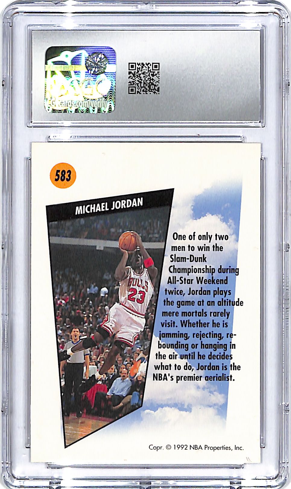 1991-92 Skybox Michael Jordan #583 CGC 9.5 Bulls