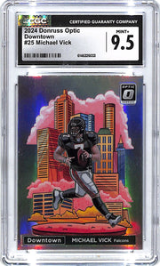 2024 Donruss Optic Michael Vick Downtown #25 CGC 9.5 Falcons