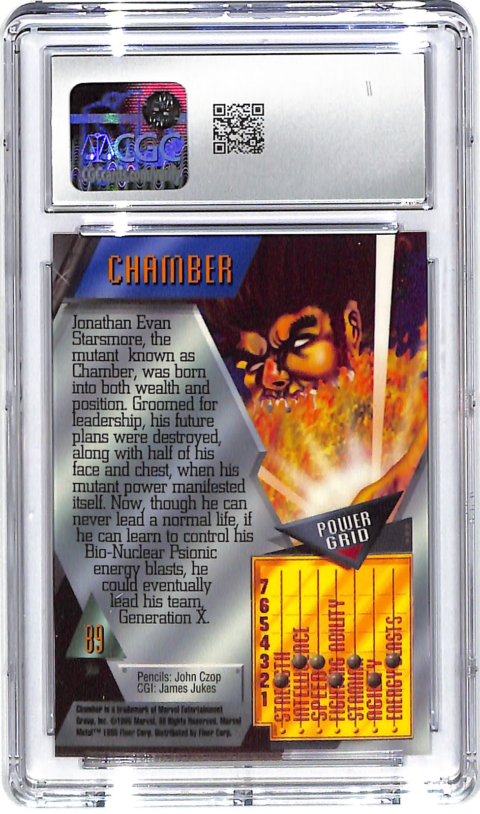 1995 Chamber Fleer Marvel Metal Inaugural Edition #89 CGC Mint Plus 9.5