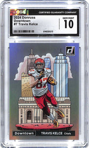 2024 Donruss Travis Kelce Downtown #7 CGC 10 Chiefs