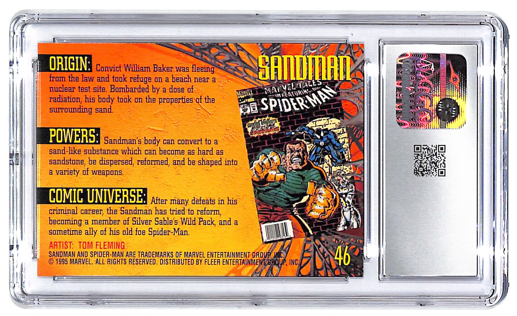 1995 Sandman Fleer Ultra Spider-Man #46 CGC Mint Plus 9.5
