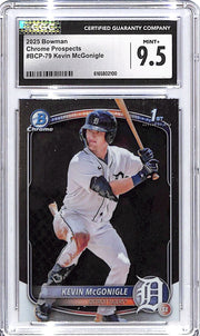 2025 Bowman Chrome Kevin McGonigle Prospect Rookie RC CGC 9.5 Tigers