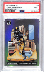 2024 Donruss Terry Bradshaw Downtown #10 PSA 9 Steelers