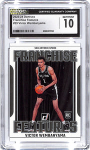 2023-24 Donruss Victor Wembanyama Franchise Features Rookie RC #29 CGC 10 Spurs