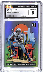 2024 Donruss Terrell Owens Downtown #8 CGC 8 Cowboys