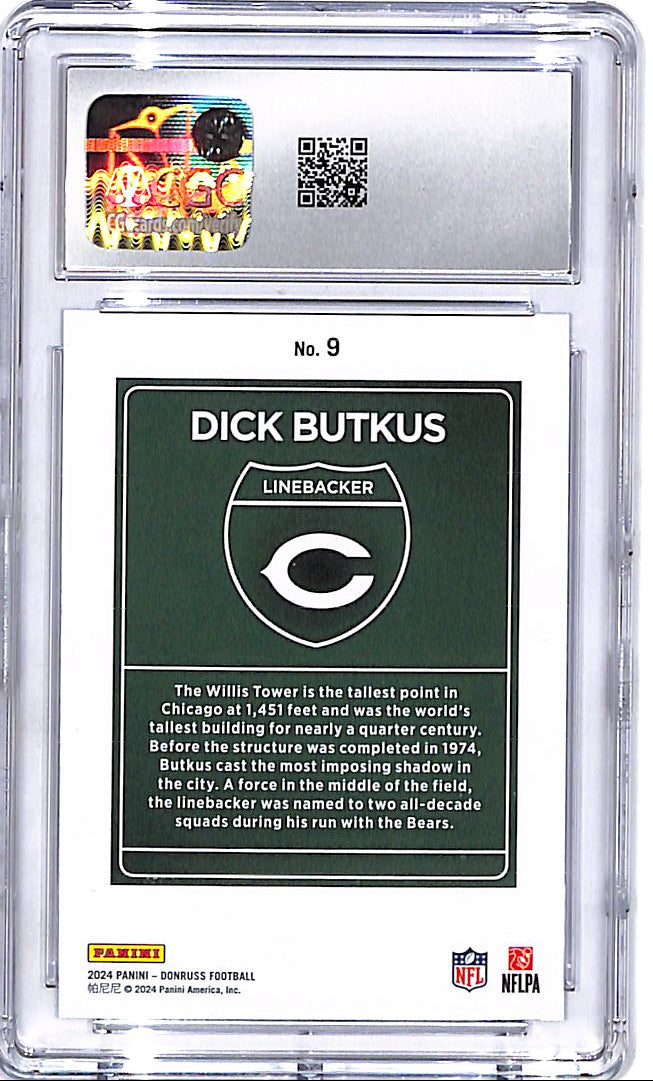 2024 Donruss Dick Butkus Downtown #9 CGC 10 Bears