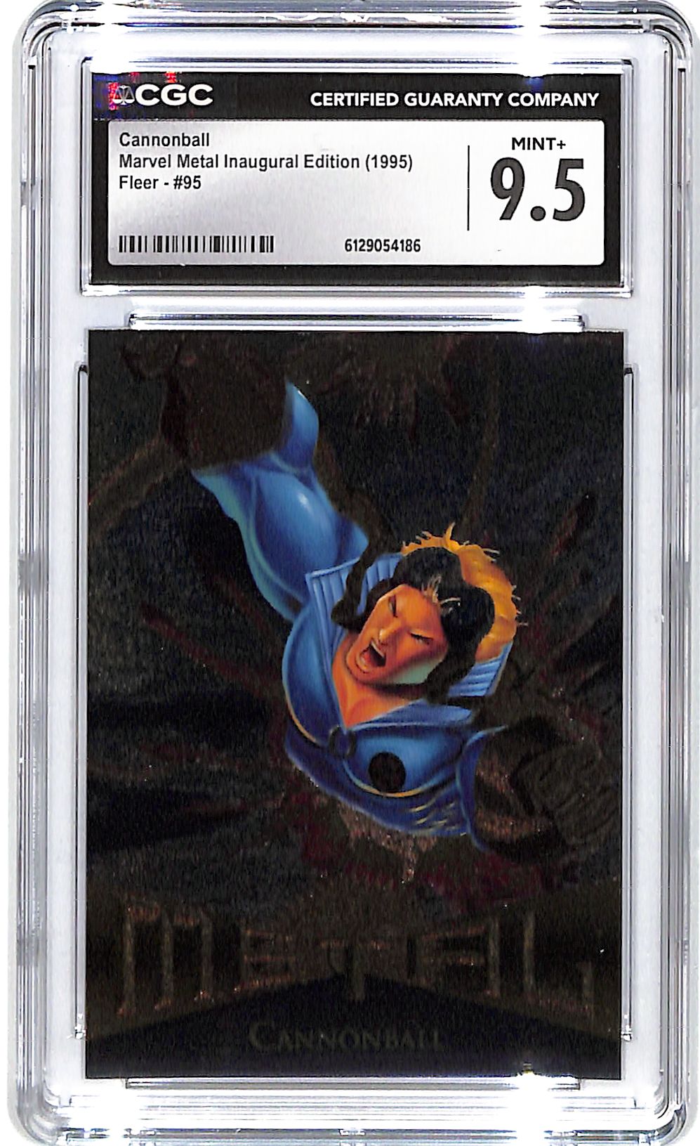 1995 Cannonball Fleer Marvel Metal Inaugural Edition #95 CGC Mint Plus 9.5