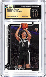 2025-26 Topps Dylan Harper Rookie RC #202 CGC 10 Pristine Spurs