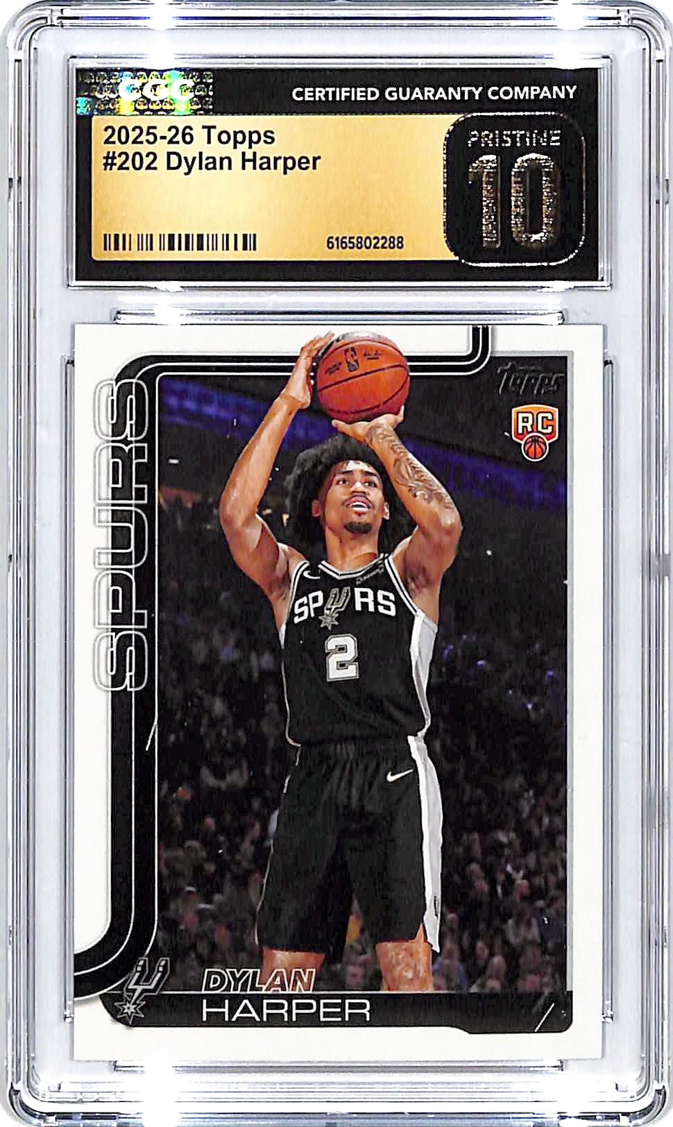 2025-26 Topps Dylan Harper Rookie RC #202 CGC 10 Pristine Spurs