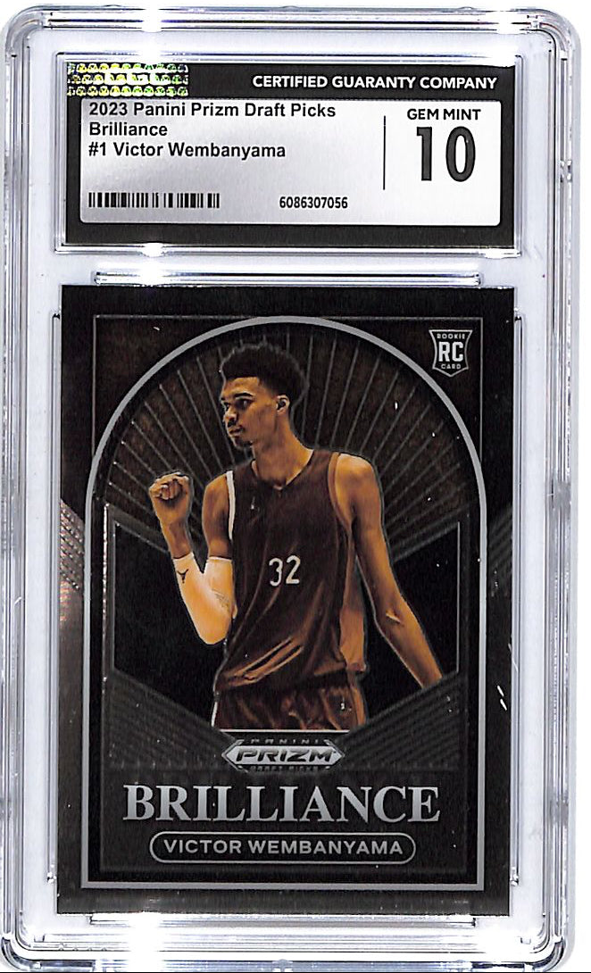 2023 Prizm Draft Picks Victor Wembanyama Brilliance Rookie RC #1 CGC 10 Spurs
