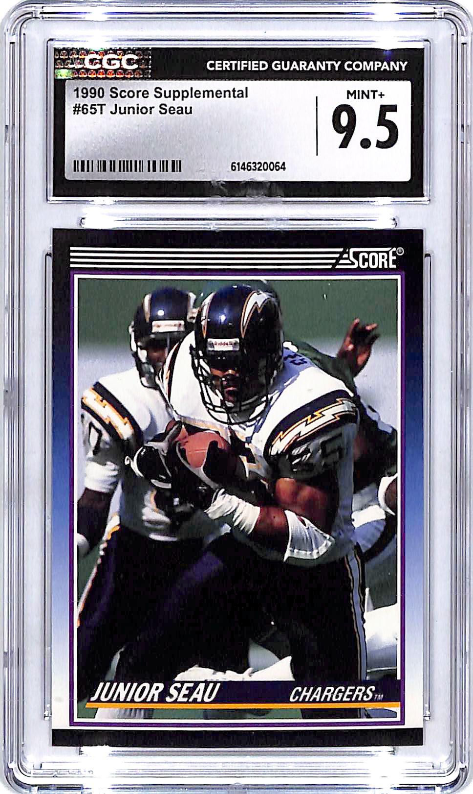 1990 Score Supplemental Junior Seau Rookie RC CGC 9.5 Chargers