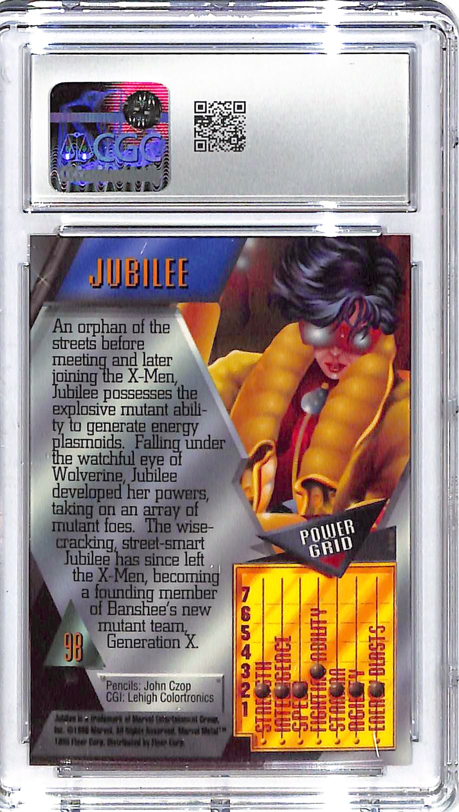 1995 Jubilee Fleer Marvel Metal Inaugural Edition #98 CGC Mint Plus 9.5