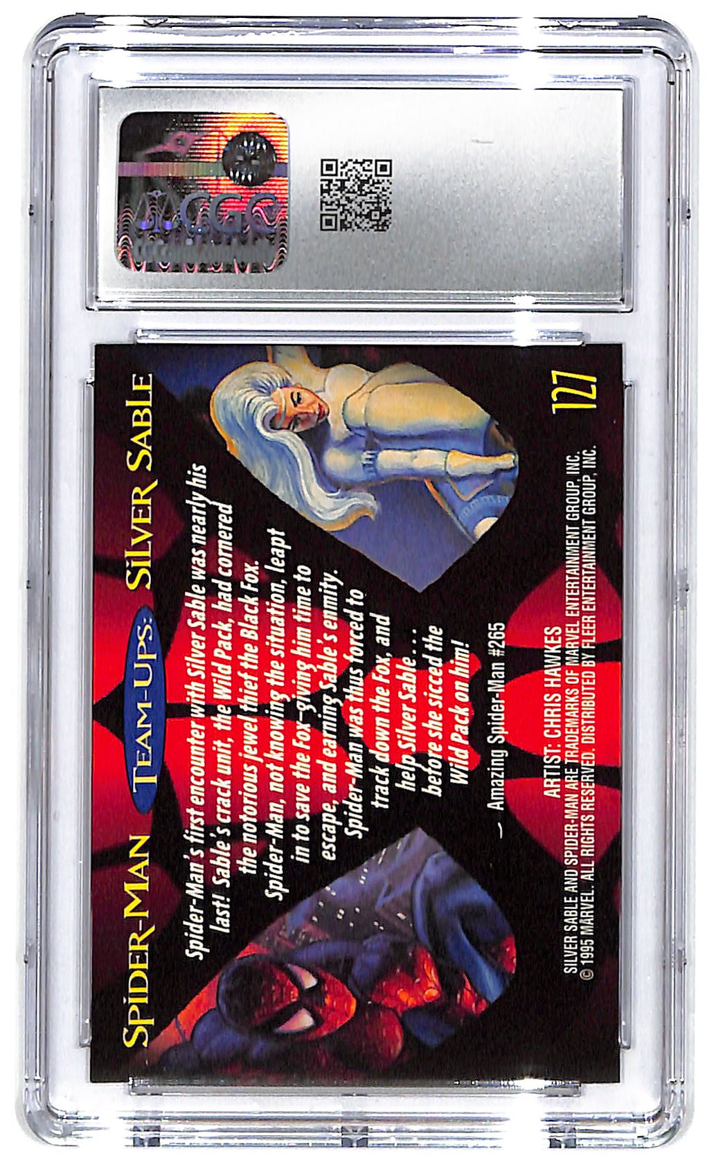 1995 Silver Sable Fleer Ultra Spider-Man #127 CGC Mint Plus 9.5