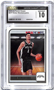 2023-24 Hoops Victor Wembanyama Rookie RC #277 CGC 10 Spurs