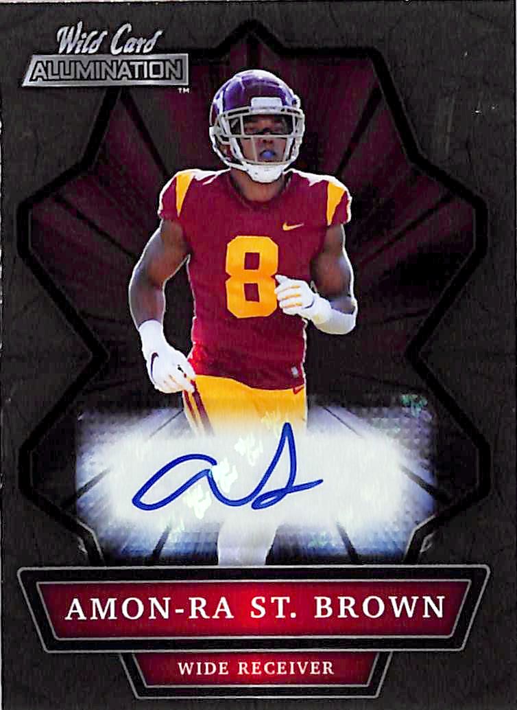 2021 Wild Card Alumination Amon-Ra St Brown Auto Autograph Rookie RC USC