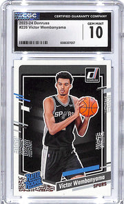 2023-24 Donruss Victor Wembanyama Rated Rookie RC #220 CGC 10 Spurs