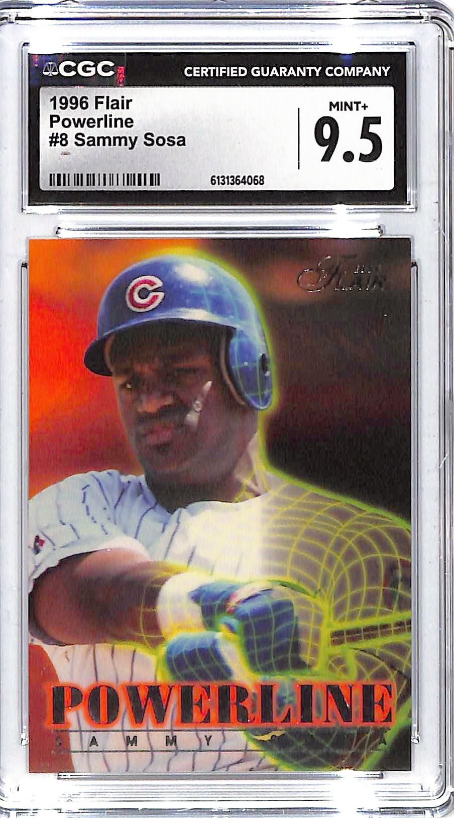 1996 Sammy Sosa Flair Powerline #8 CGC Mint Plus 9.5