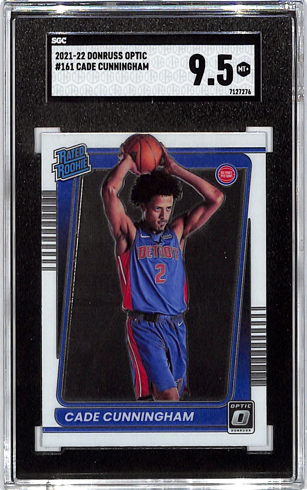 2021-22 Donruss Optic Cade Cunningham Rated Rookie RC #161 SGC 9.5 Pistons