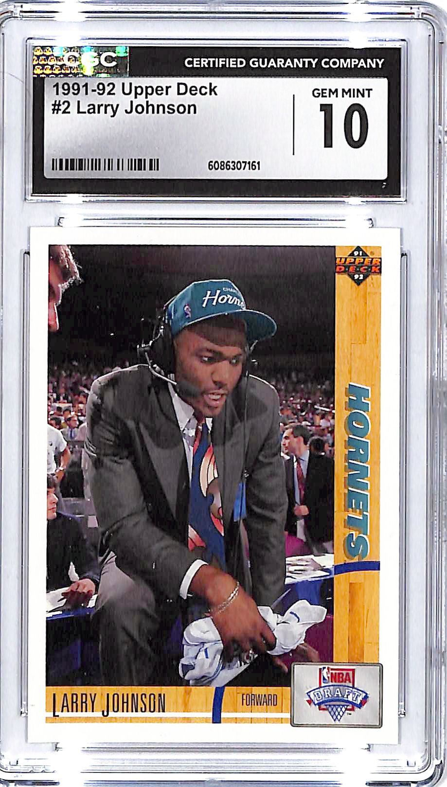 1991-92 Upper Deck Larry Johnson Rookie RC #2 CGC 10 Hornets