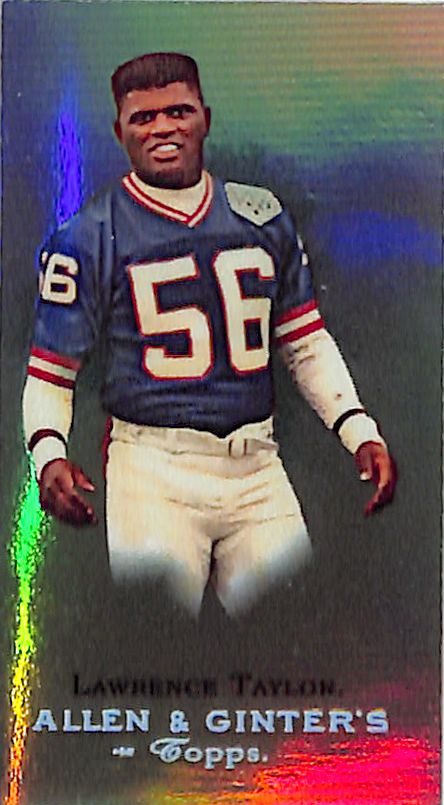 2009 Topps Allen and Ginter Chrome Lawrence Taylor Mini Refractor /999 Giants