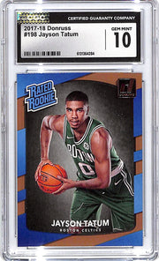 2017-18 Donruss Jayson Tatum Rated Rookie RC #198 CGC 10 Celtics