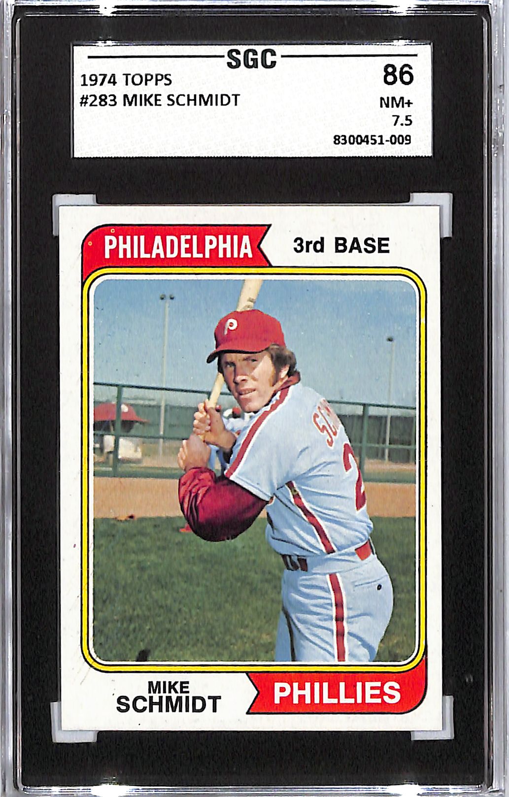 1974 Topps Mike Schmidt #283 SGC 7.5 Phillies