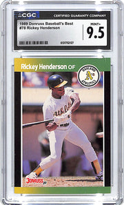1989 Donruss Baseball's Best Rickey Henderson #78 CGC 9.5 Athletics