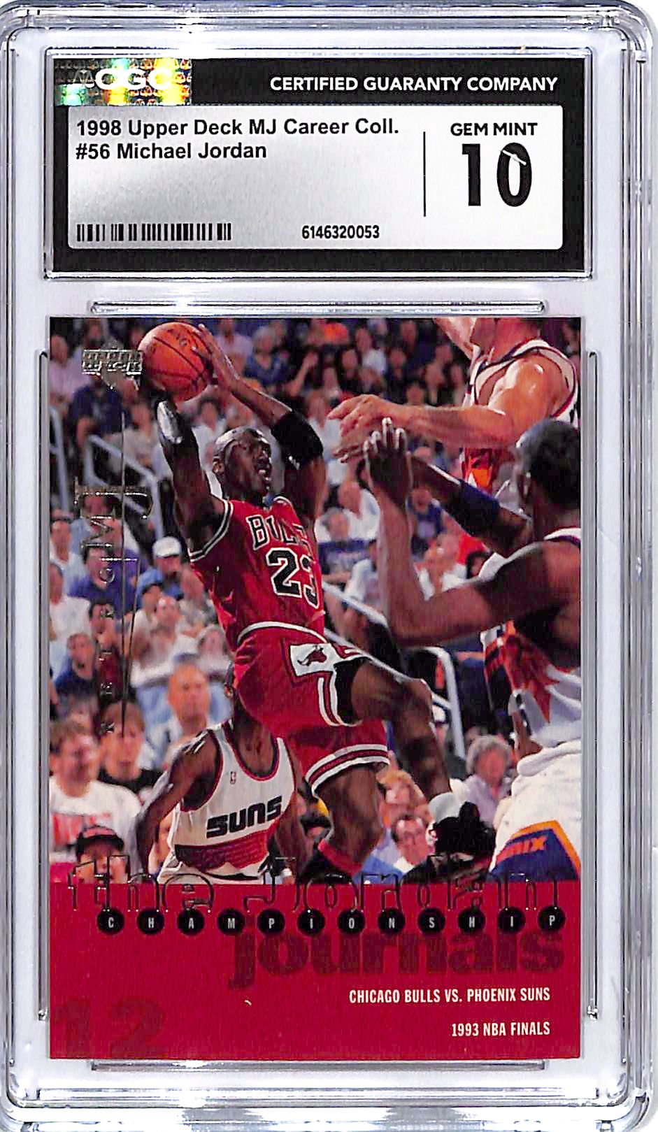 1998 Upper Deck MJ Career Collection Michael Jordan #56 CGC 10 Bulls