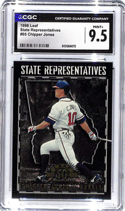 1998 Chipper Jones Leaf State Representatives #05 CGC Mint Plus 9.5