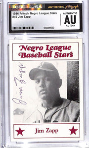 1986 Fritsch Negro League Stars Jim Zapp Auto Autograph Signed CGC Authentic