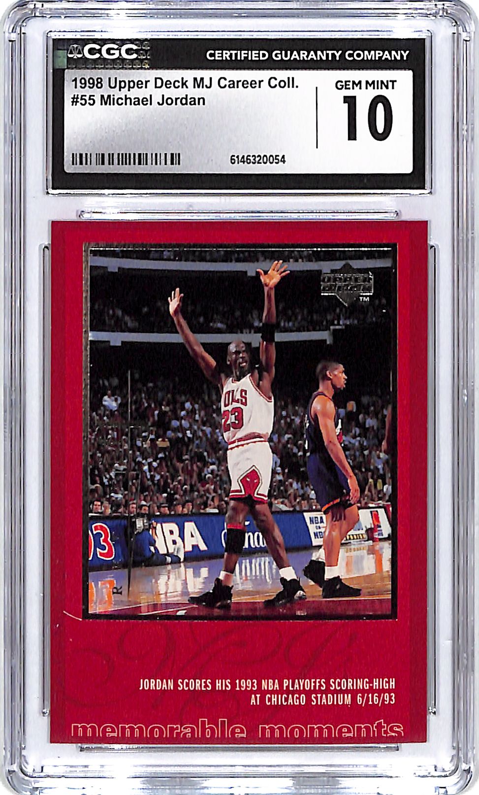 1998 Upper Deck MJ Career Collection Michael Jordan #55 CGC 10 Bulls