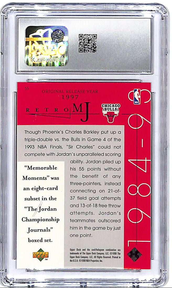 1998 Upper Deck MJ Career Collection Michael Jordan #55 CGC 10 Bulls