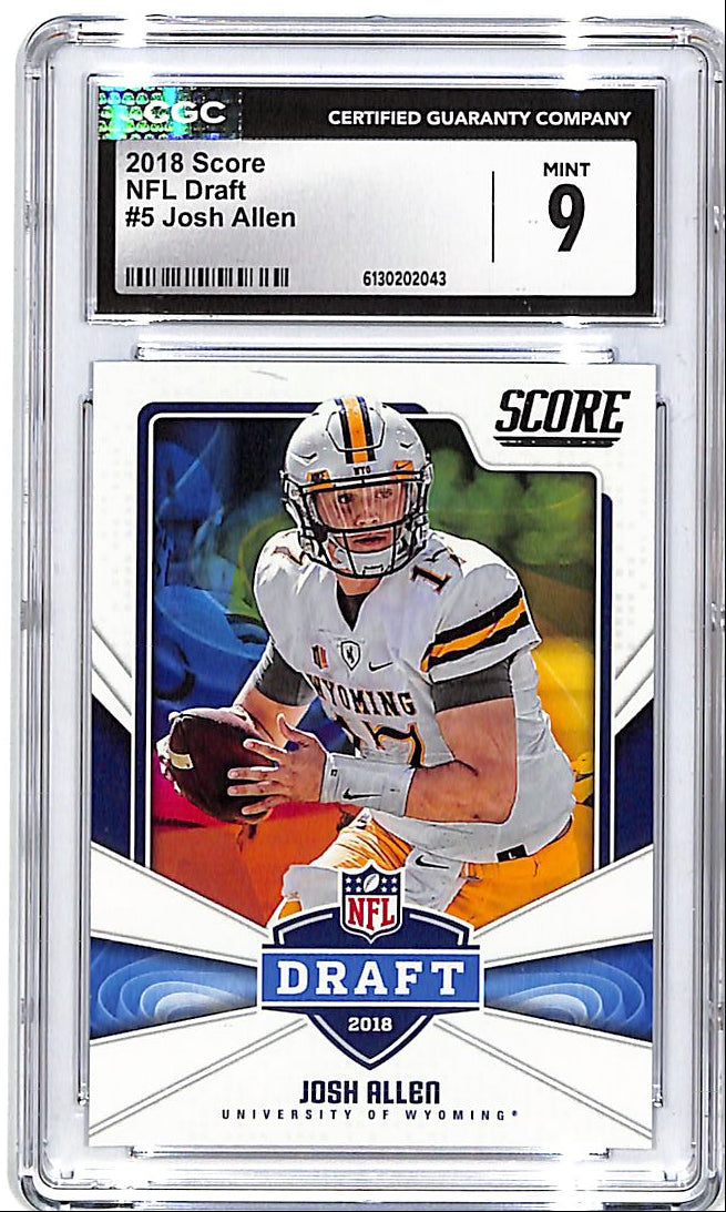 2018 Score Josh Allen NFL Draft Rookie RC #5 CGC 9 Bills