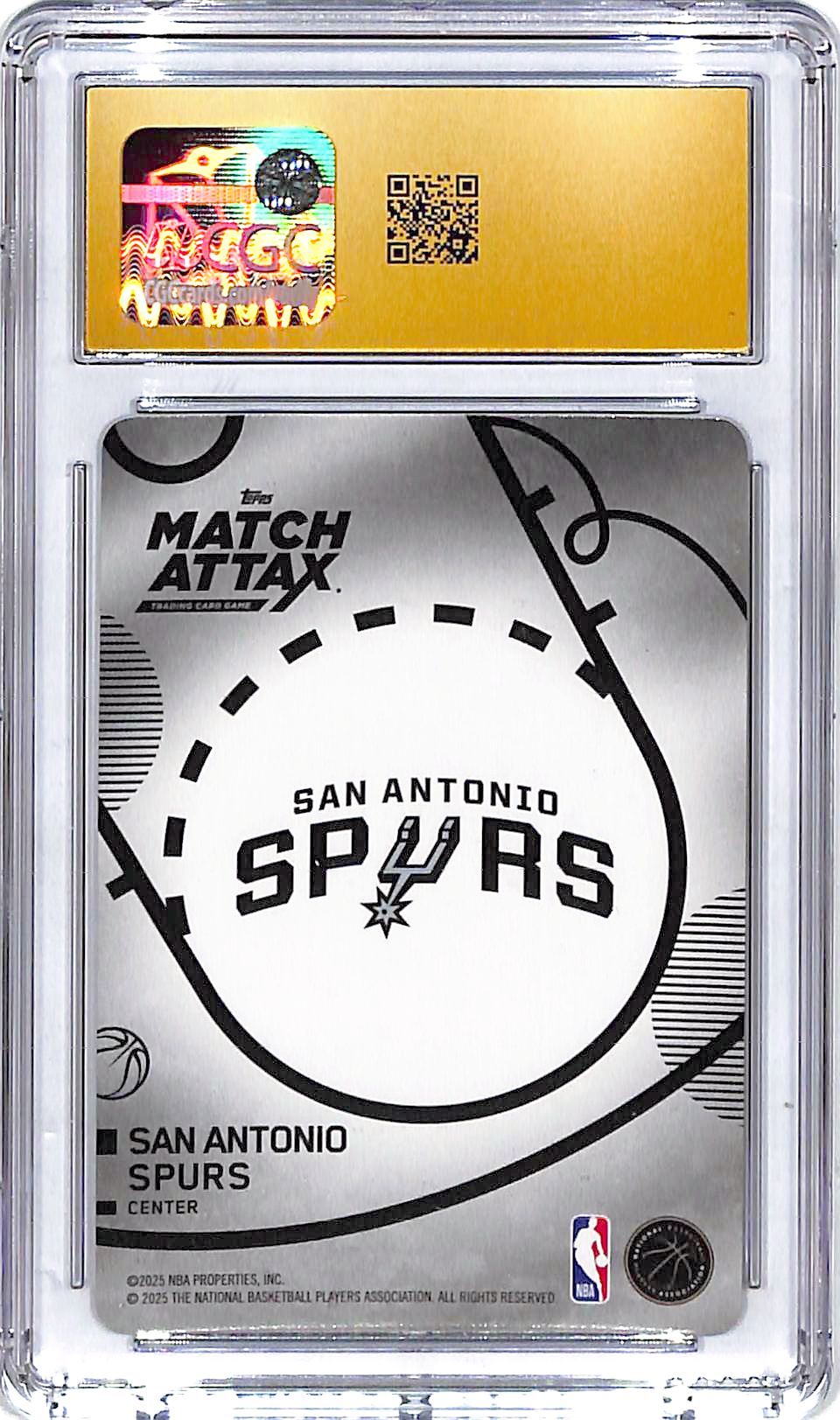 2025 Topps Match Attax Victor Wembanyama Hot Prospects CGC 10 Pristine Spurs