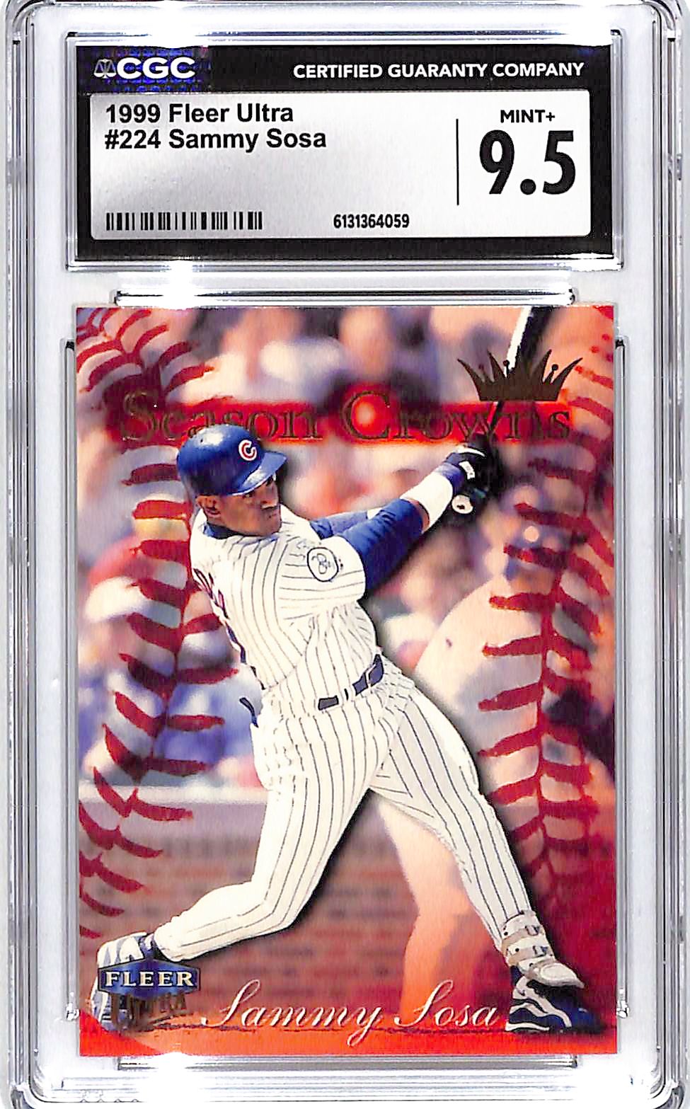 1992 Sammy Sosa Fleer Ultra #224 CGC Mint Plus 9.5