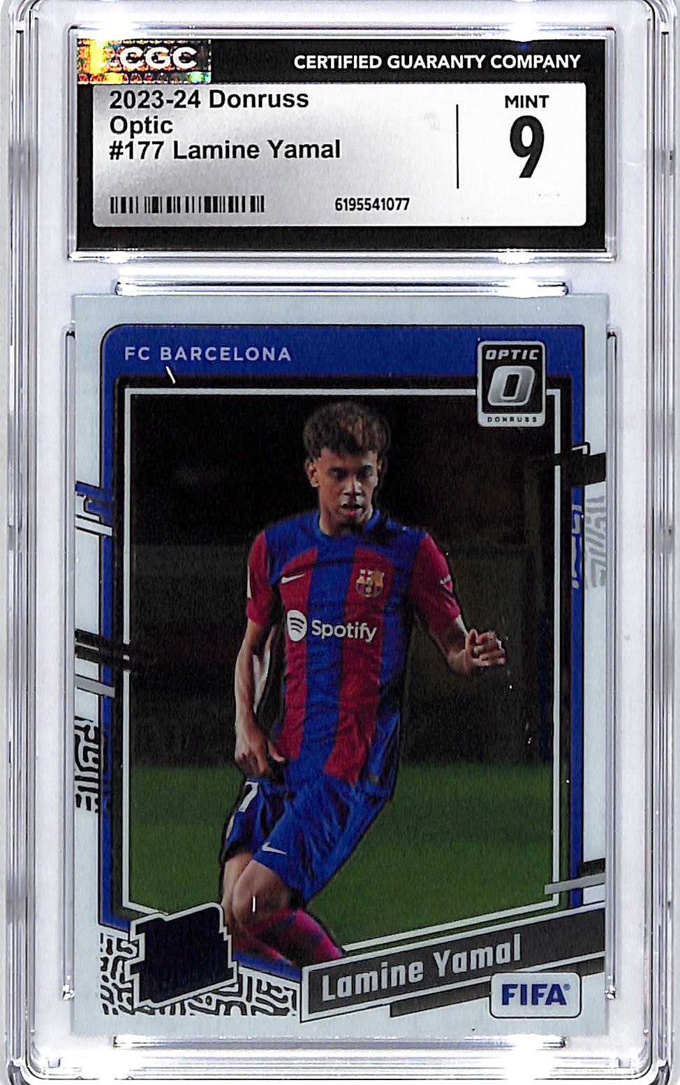 2023-24 Donruss Lamine Yamal Optic Rated Rookie RC #177 CGC 9 Barcelona