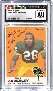 1969 Topps Herb Adderley Auto Autograph CGC Authentic Packers