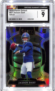 2025 Select Jaxson Dart Rookie RC Silver CGC 9 Giants
