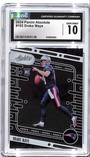 2024 Absolute Drake Maye Rookie RC #103 CGC 10 Patriots