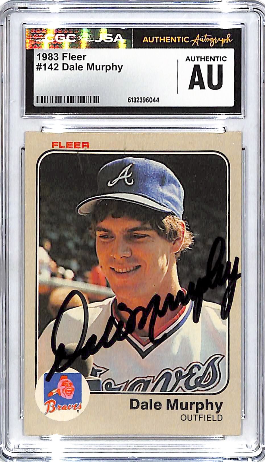 1983 Fleer Dale Murphy Auto Autograph CCG Authentic Braves